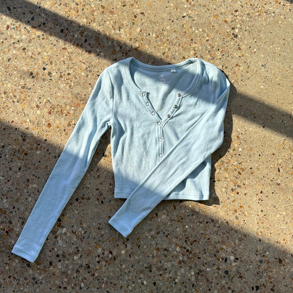 pacsun ribbed henley top
